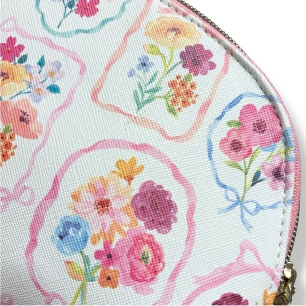 CLEMENTINE PAPER CO. Makeup Pencil Pouch Watercolor Bouquets Pattern NWT